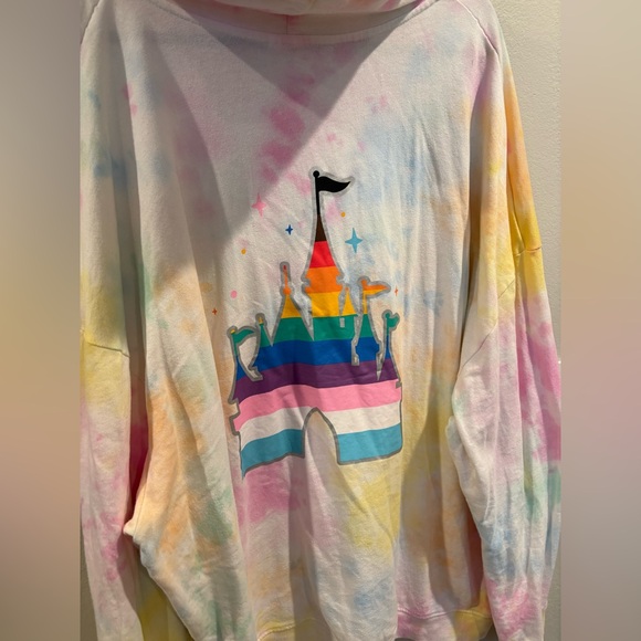 Disneyland Resort Disney Pride Hooded Full Zip Sweatshirt Plus Size XXL Unisex - Picture 9 of 13